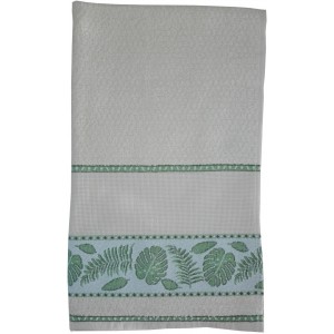 Kitchen Terry Towel with Aida Band - Fern